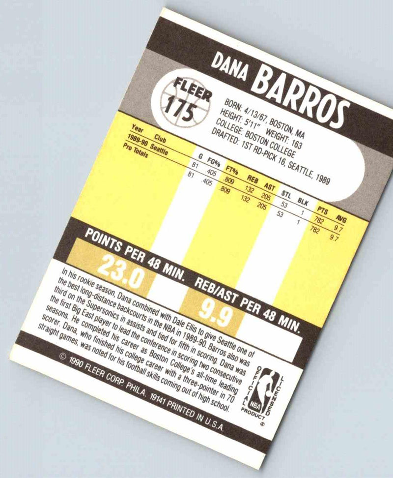 1990 Fleer Dana Barros