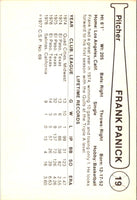 1977 Cramer/Coca-Cola Salt Lake City Gulls Frank Panick #69