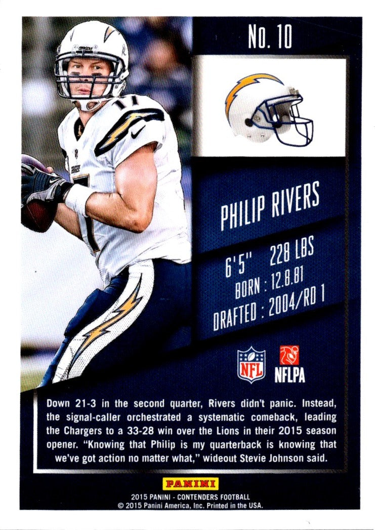 2015 Panini Contenders Philip Rivers