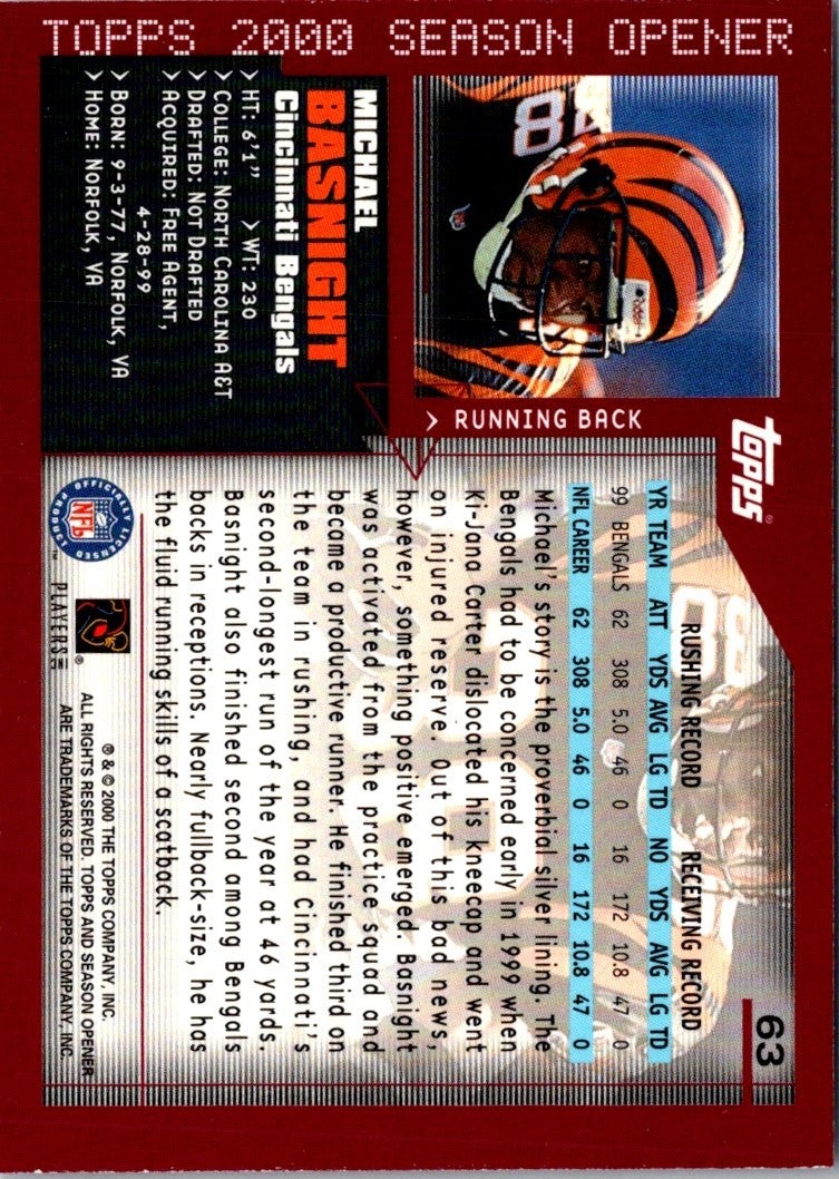 2000 Topps Season Opener Michael Basnight