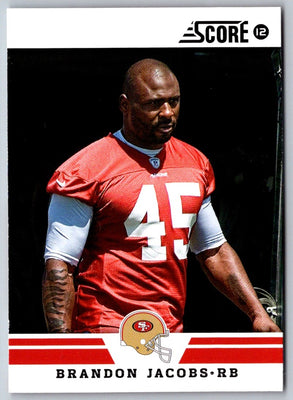 2012 Score Brandon Jacobs #33
