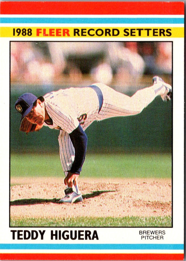 1988 Fleer Record Setters Teddy Higuera