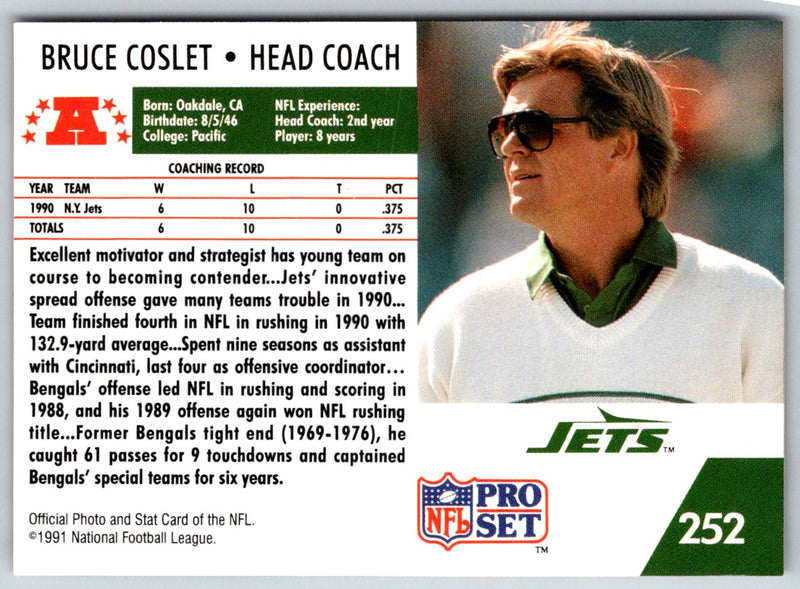 1991 Pro Set Bruce Coslet