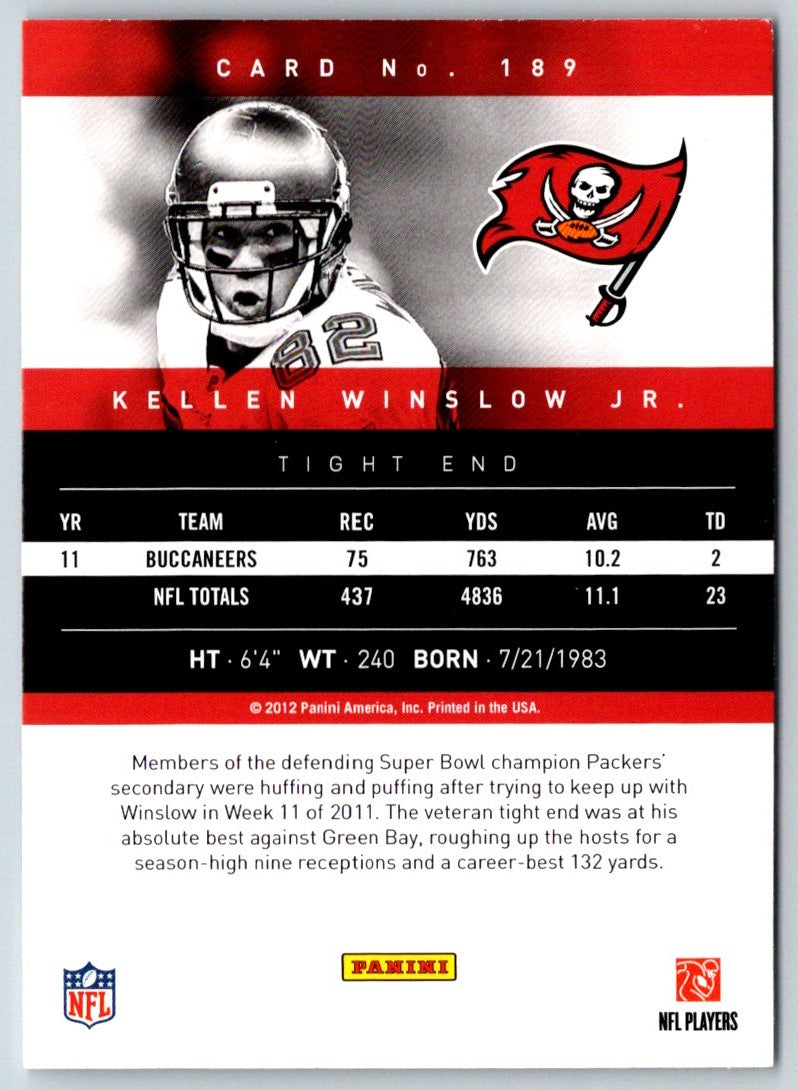 2012 Panini Prestige Kellen Winslow Jr.
