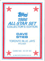 1986 Topps Glossy Dave Stieb #43