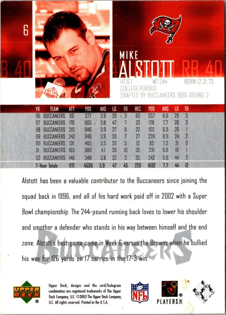 2002 Upper Deck Mike Alstott