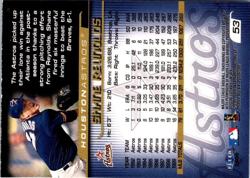 2000 Fleer Focus Shane Reynolds