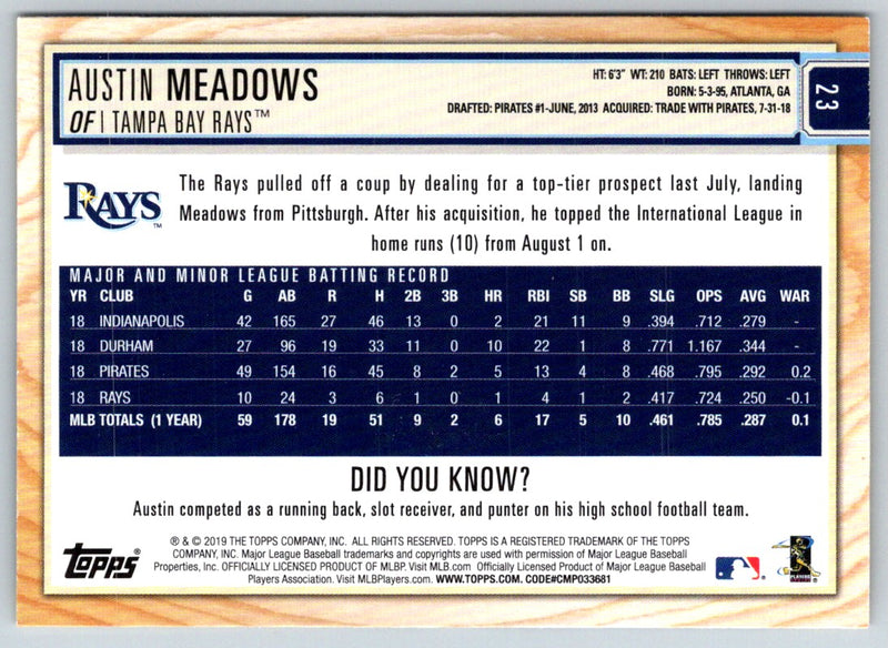 2018 Topps Archives Austin Meadows