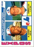 1984 O-Pee-Chee Expos Team Leaders - Al Oliver/Charlie Lea #332