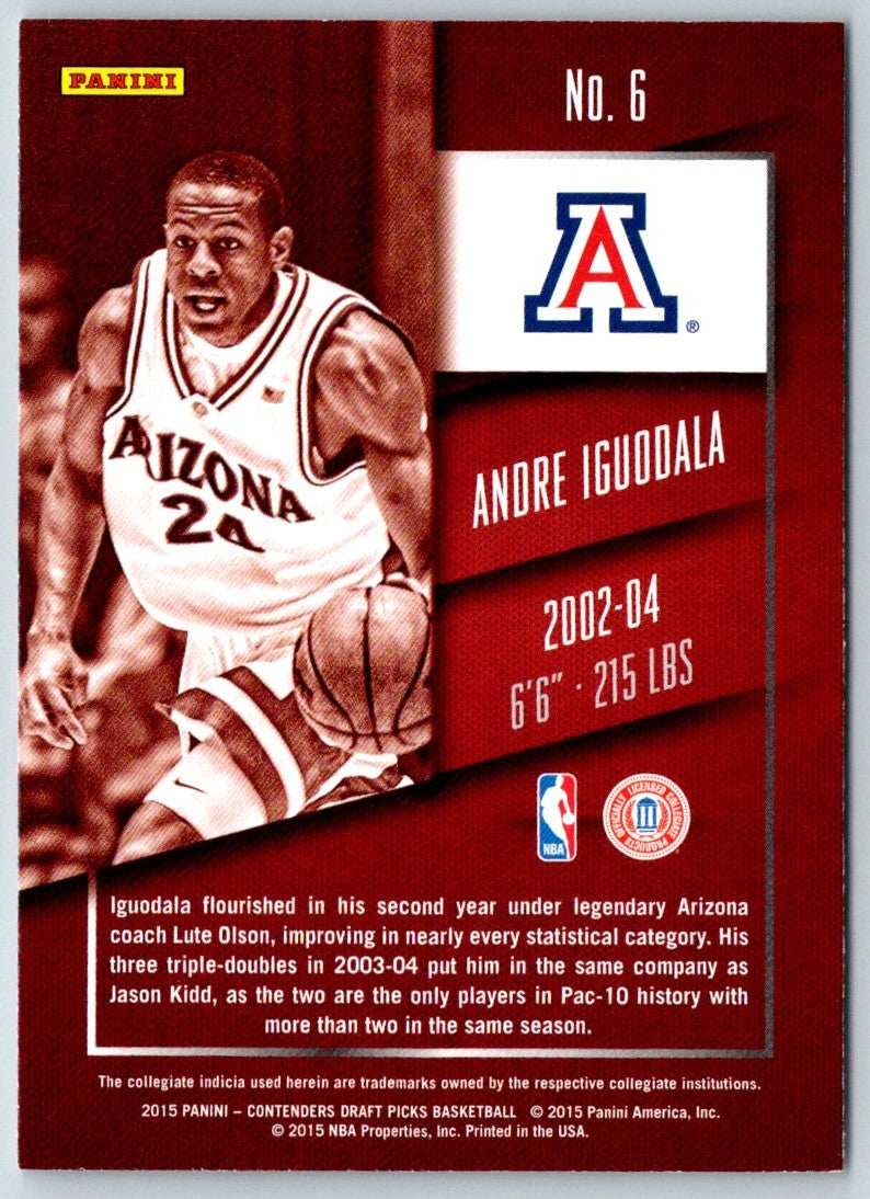 2015 Panini Contenders Draft Picks Andre Iguodala