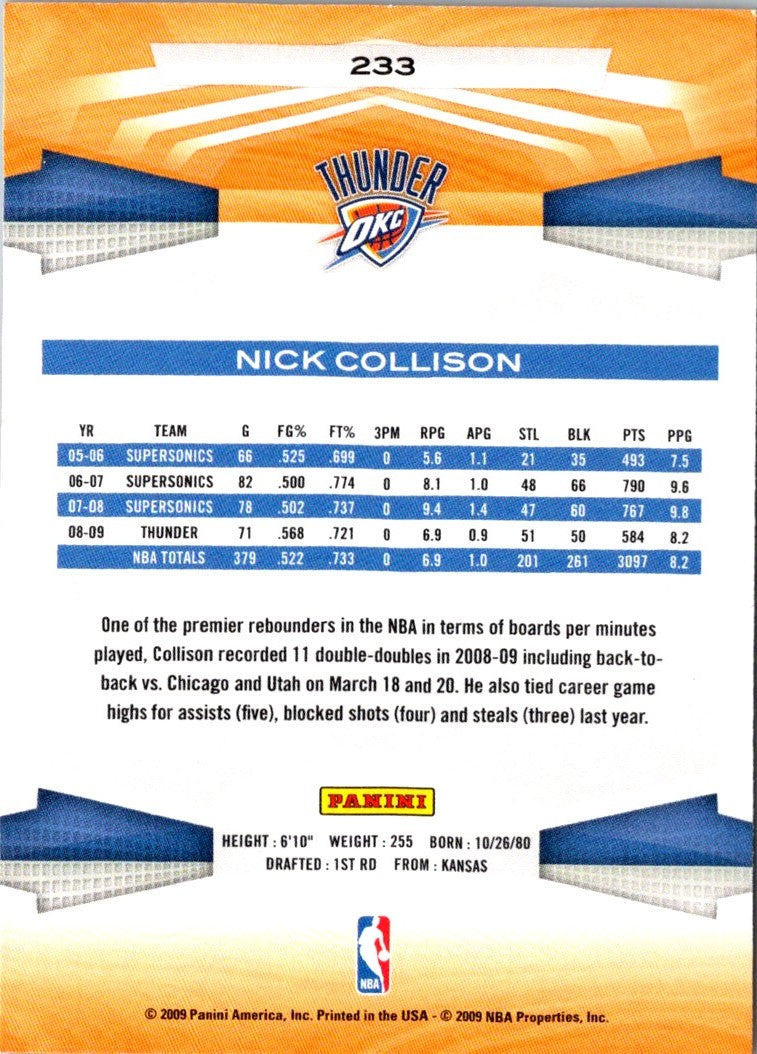 2009 Panini Nick Collison