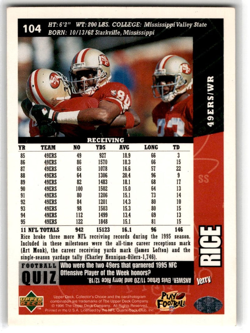 1996 Collector's Choice Jerry Rice