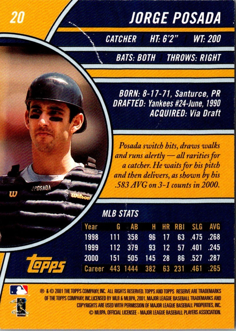 2001 Topps Reserve Jorge Posada