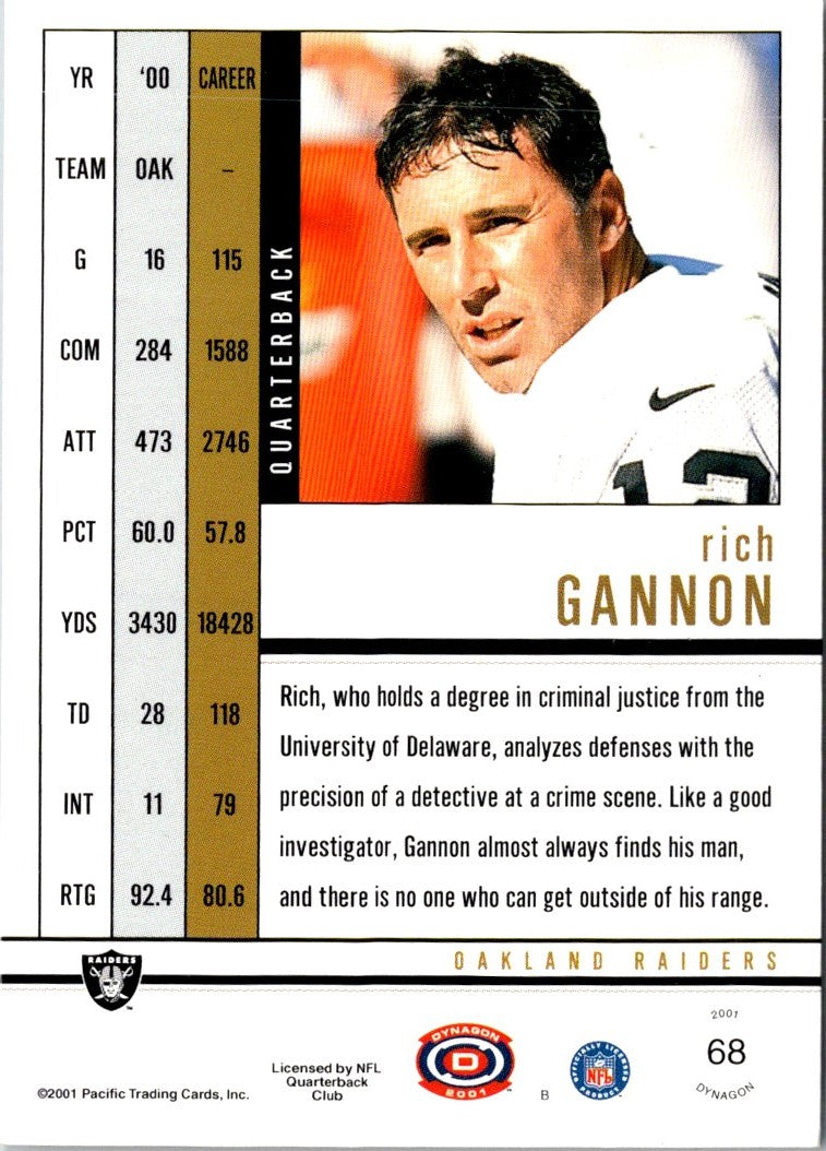 2001 Pacific Dynagon Red Rich Gannon