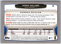 2013 Bowman Derek Holland #74