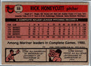 1981 Topps Rick Honeycutt