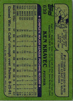 1982 Topps Ken Kravec #639