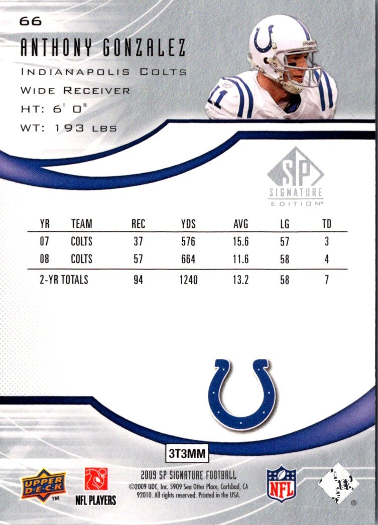 2009 Upper Deck First Edition Anthony Gonzalez