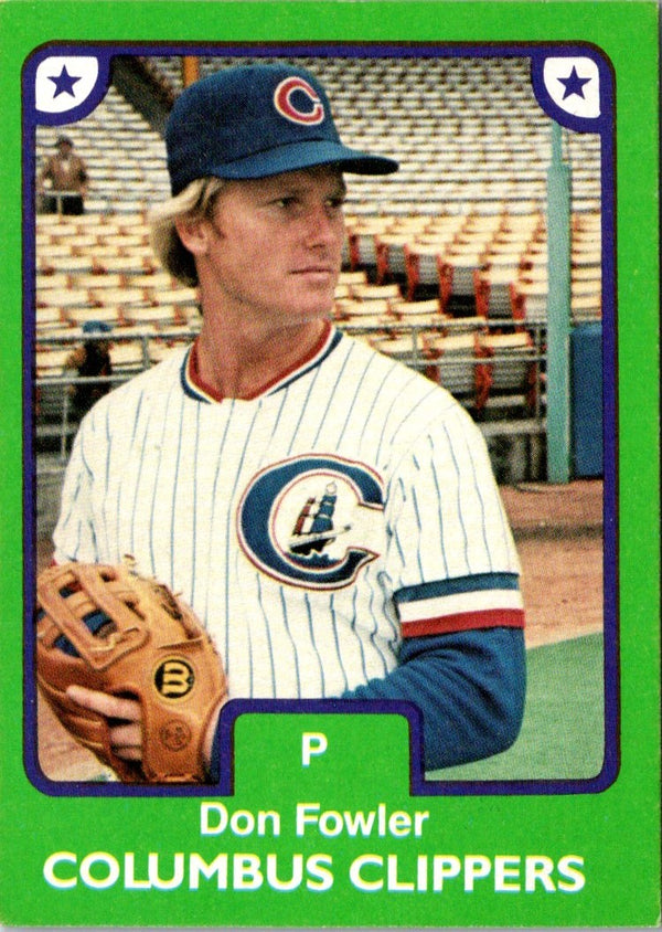 1984 TCMA Columbus Clippers Don Fowler #6