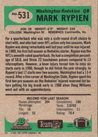 1991 Bowman Mark Rypien #531