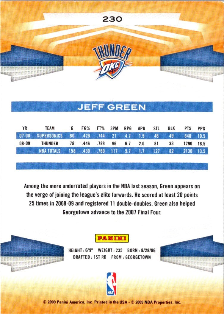 2009 Panini Jeff Green