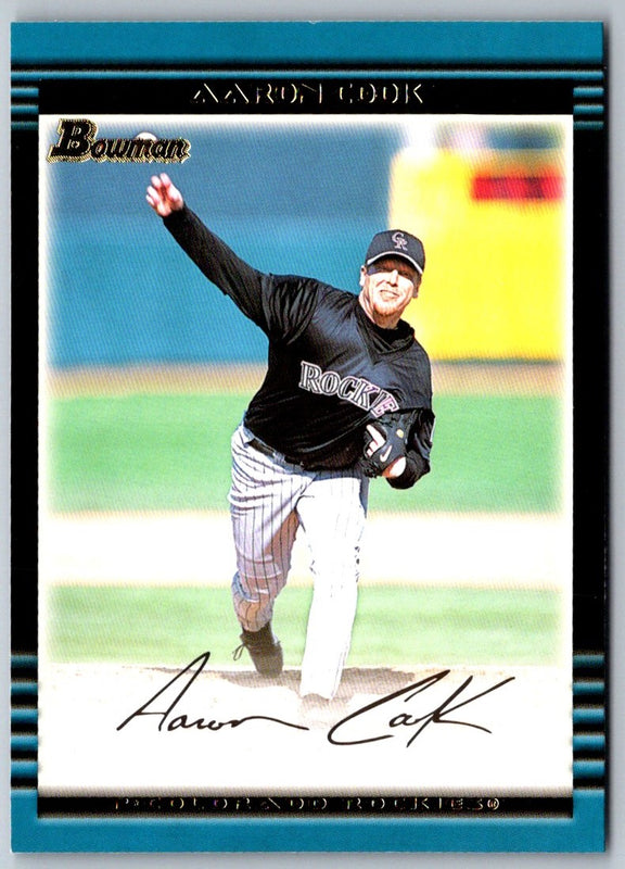 2002 Bowman Aaron Cook #435 Rookie
