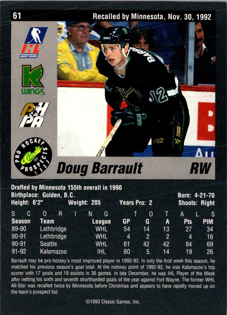 1993 Classic Pro Prospects Doug Barrault