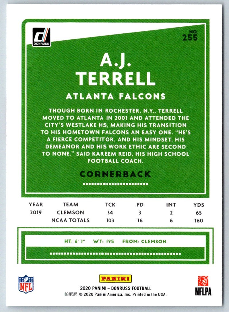 2020 Donruss A.J. Terrell