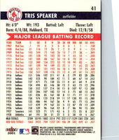 2001 Fleer Boston Red Sox 100th Anniversary Tris Speaker #41