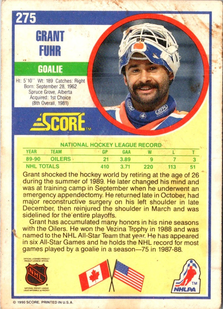 1990 Score Grant Fuhr