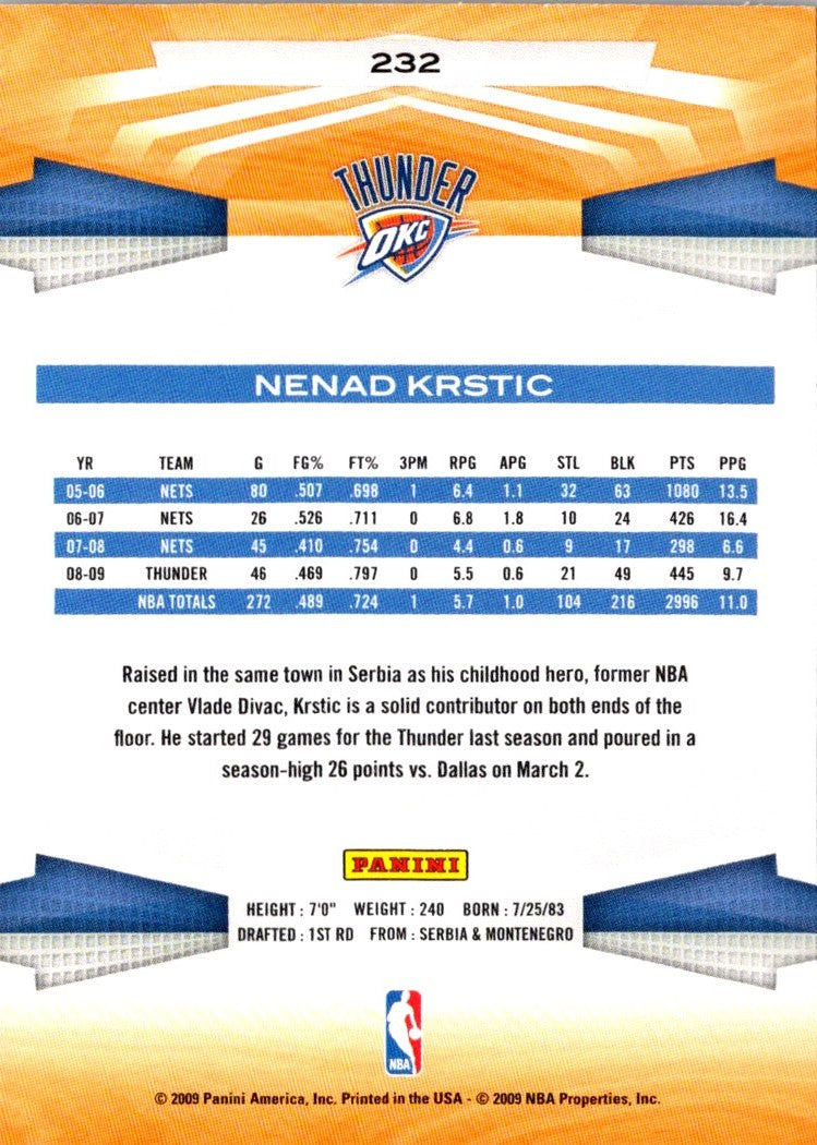 2009 Panini Nenad Krstic