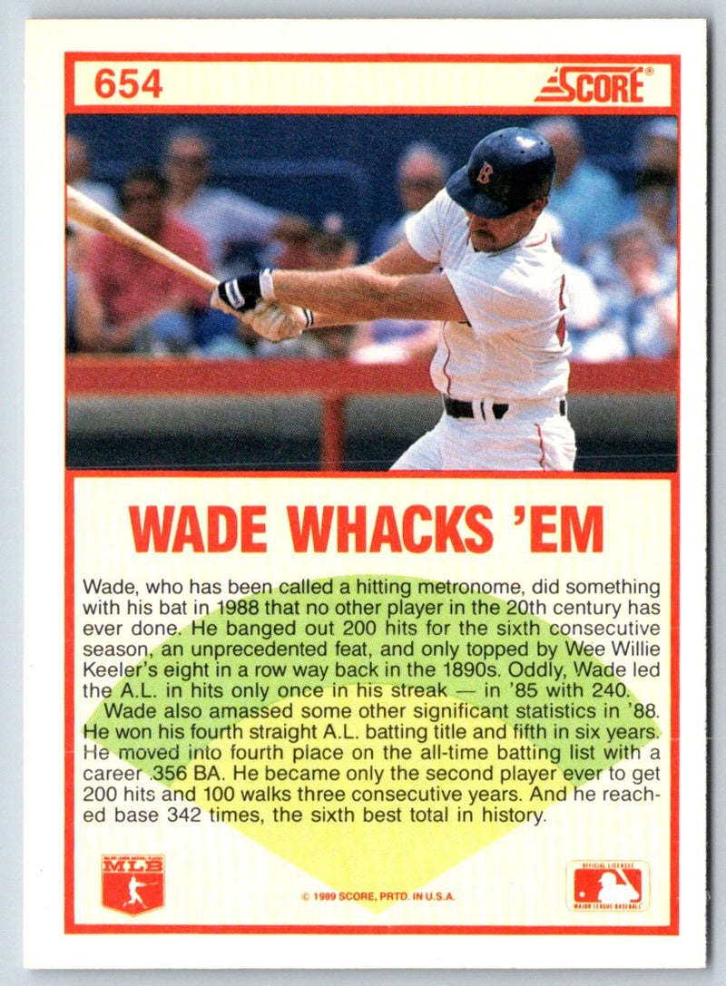 1989 Score Wade Boggs