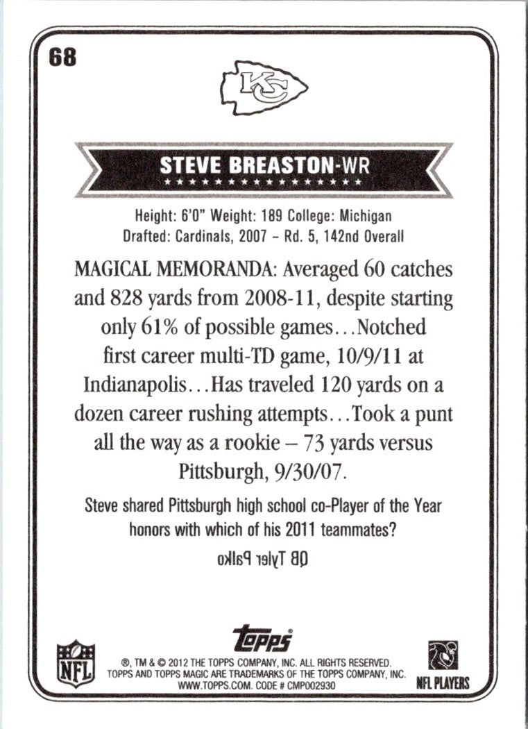 2012 Topps Magic Steve Breaston
