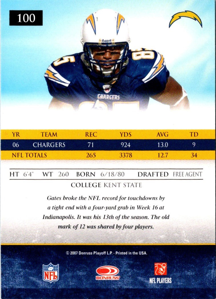 2007 Donruss Gridiron Gear Antonio Gates