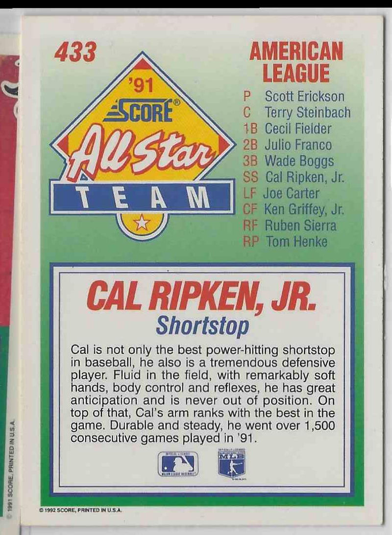 1992 Fleer Cal Ripken