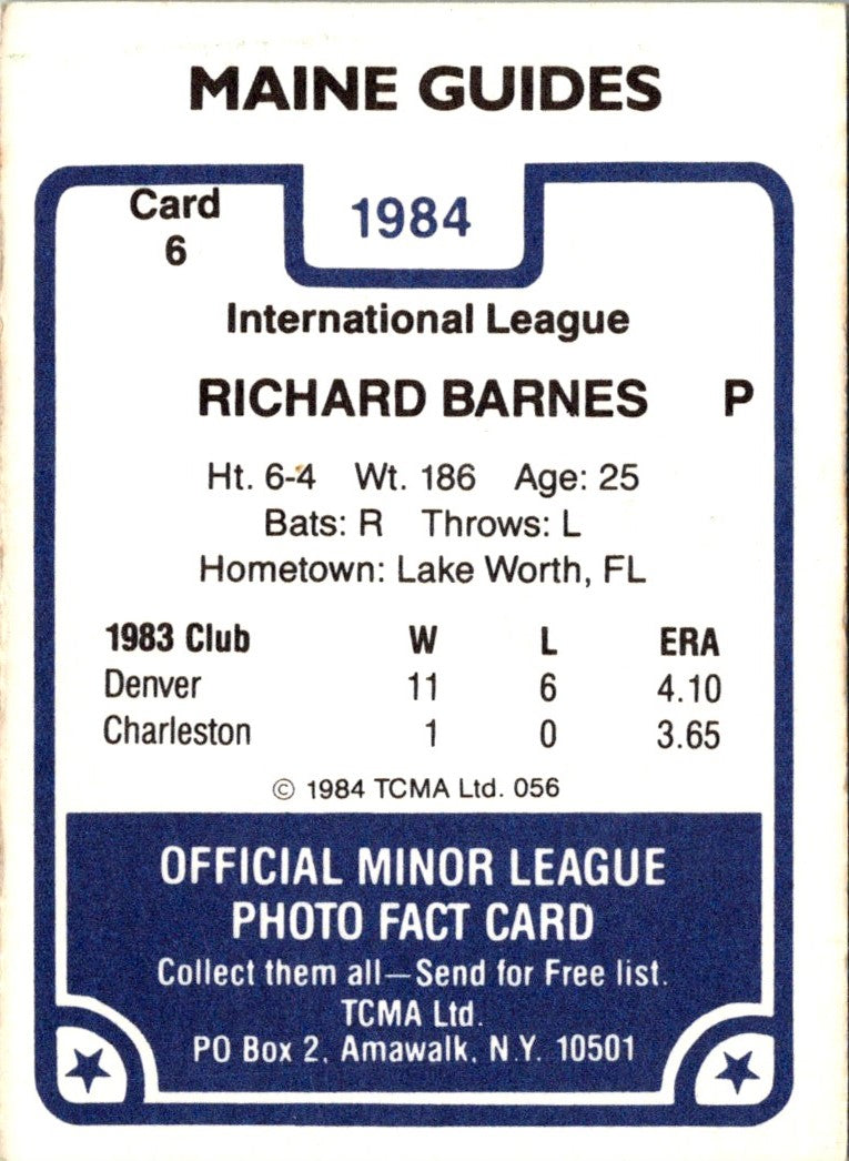 1984 TCMA Maine Guides Richard Barnes