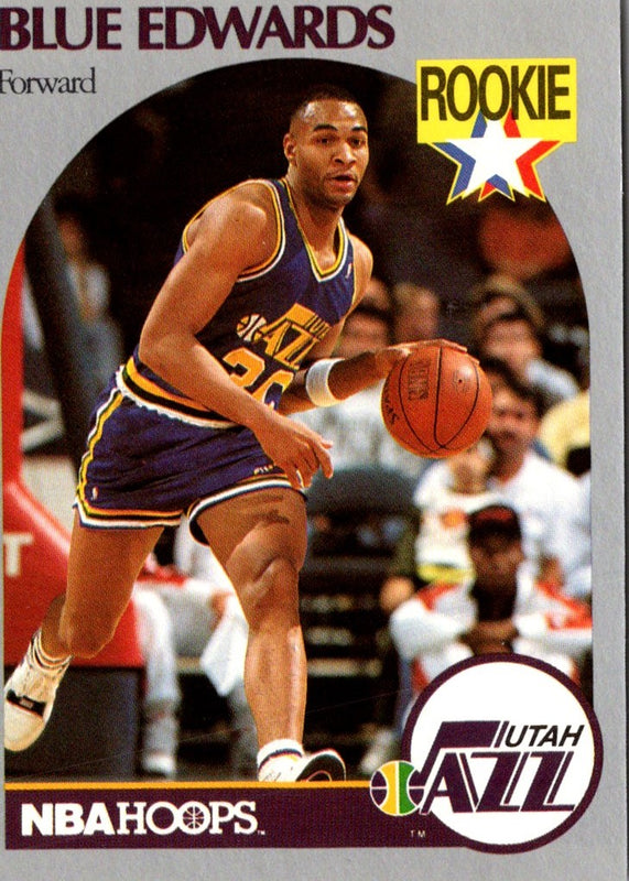 1990 Hoops Blue Edwards #288 Rookie