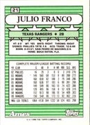 1990 Topps Ames All-Stars Julio Franco