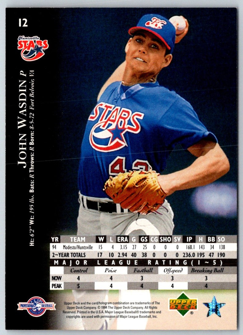 1995 Upper Deck Minors John Wasdin