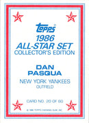 1986 Topps Glossy Dan Pasqua