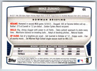 2013 Bowman Mike Zunino #44