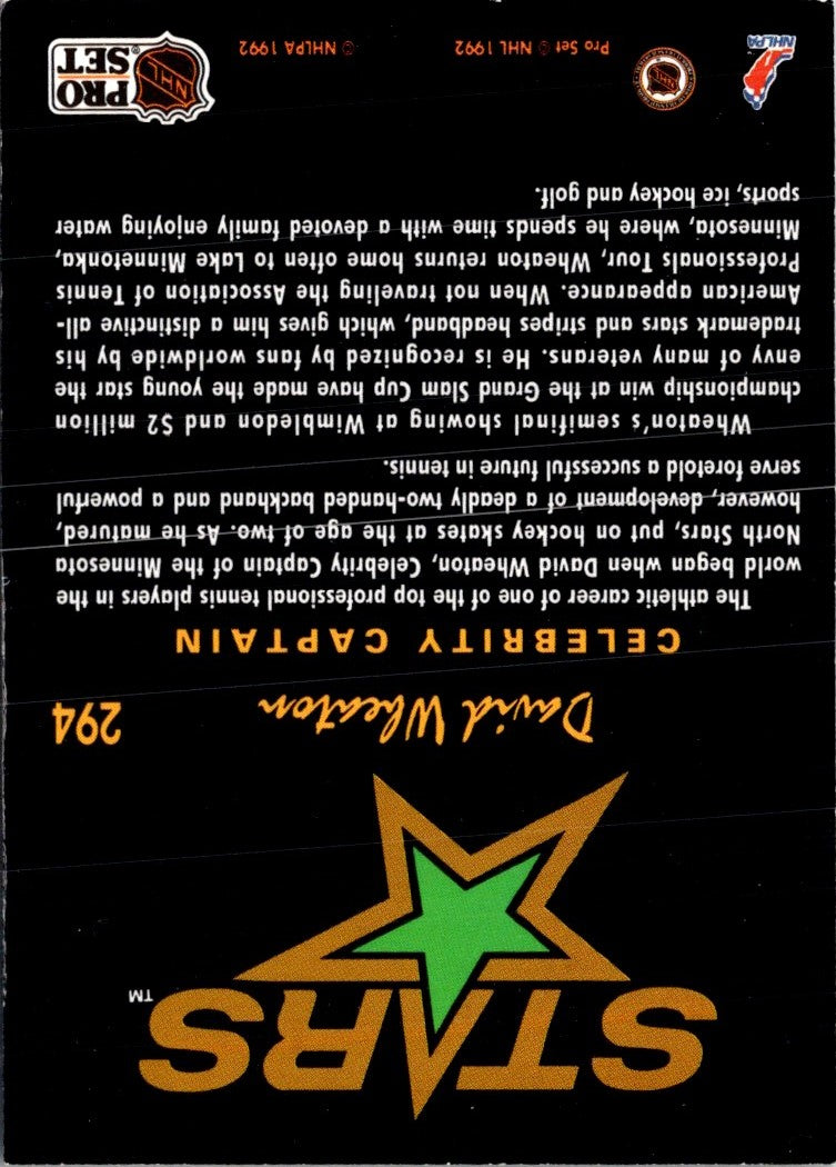 1991 Pro Set Platinum David Wheaton