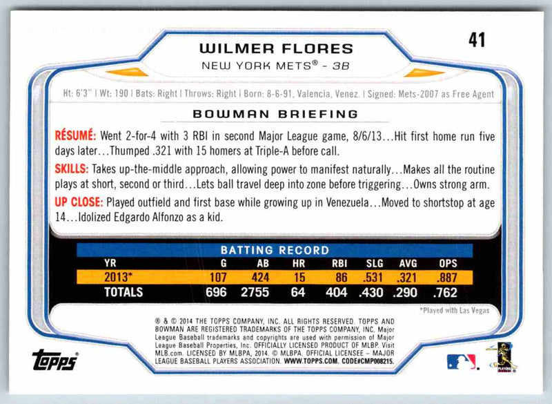 2014 Bowman Wilmer Flores