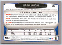 2014 Bowman Hiroki Kuroda #203