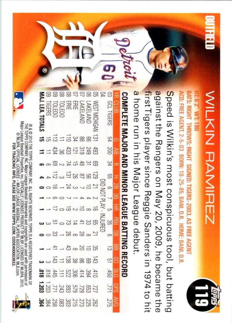 2010 Topps Wilkin Ramirez