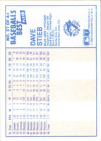 1986 Fleer Baseball's Best Sluggers vs. Pitchers Dave Stieb #37