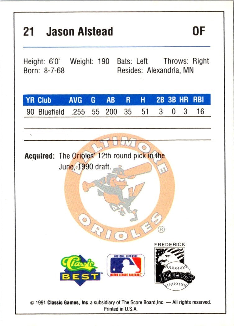 1991 Classic Best Frederick Keys Jason Alstead