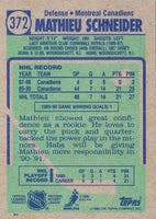 1990 Topps Mathieu Schneider #372 Rookie