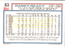 1992 Topps Gold Winners Randy Ready