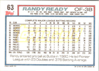 1992 Topps Gold Winners Randy Ready #63